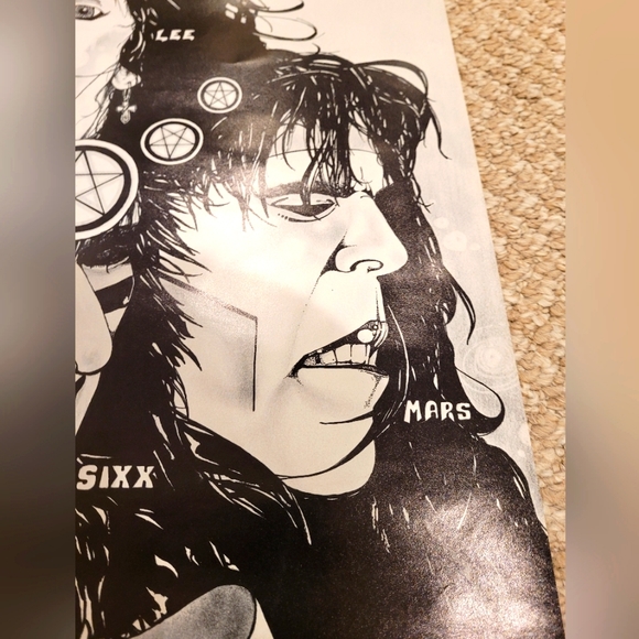 RARE Vintage Motley Crue Illustrated poster. - Picture 8 of 10